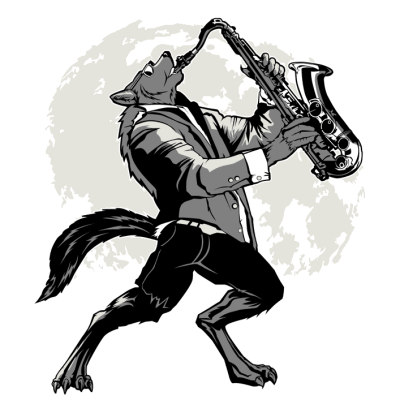 Lobo Sax bajo la luna